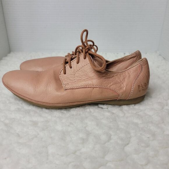 P-L-D-M By Palladium Womens Size 7.5 Oxford Lace Up Light Pink Leather Sneaker - Picture 3 of 9
